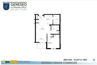1 bedroom apartment, geneseo commons, senior apartments in kenosha