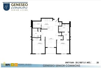 2 bedroom apartment, geneseo commons, senior apartments in kenosha